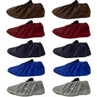 GiantGo 5 Paare Wiederverwendbare, wasserdichte, rutschfeste Premium-Überschuhe für Schuhe, Teppichbodenschutz für den Haushalt, Kaffee, Navy Blau, Rot, Grau, Himmel Blau