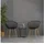 Homestyle4u Gartenstuhl Kunststoff schwarz 2er Set