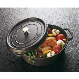 Staub Cocotte 29 cm oval graphitgrau