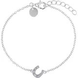 Tom Tailor Hufeisen Armband lila/rosa/silber 2100593 Größe 14+2 cm