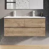 evineo ineo2 Unterschrank B: 120 cm, 3 Auszüge, mit Griffmulde, für evineo ineo2 Doppelwaschtisch,, BE0703OP,