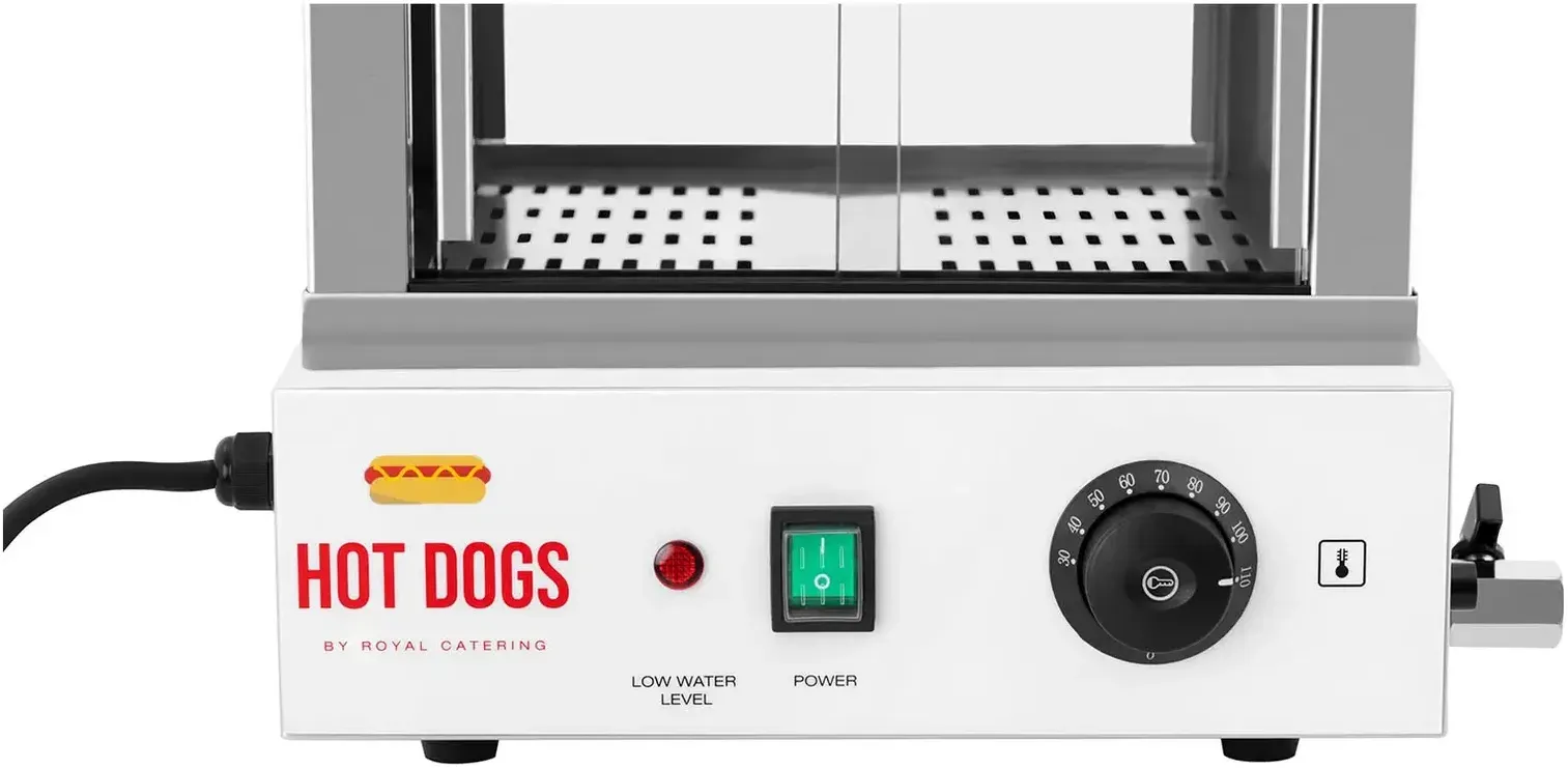 Royal Catering Hot Dog Steamer - 100 Würstchen - 25 Brötchen - 1.000 W RCHW 1000H