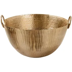 riess-ambiente Deko Schale ORIENT - 40cm gold Metall Hammerschlag Design Handgearbeitet