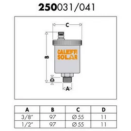 CALEFFI Schnellentlüfter Solar 3/8Zoll mit