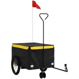 vidaXL Fahrradanhänger Schwarz und Gelb 45 kg Eisen