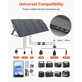 Vevor Faltbares Solarpanel monokristallin 200 W