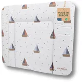 pic bear Wickelauflage - hochwertige OEKO-TEX Wickeltischauflage - pflegeleichte Wickelunterlage - Auflage Wickelkommode - 85 x 72 cm - Segelboot