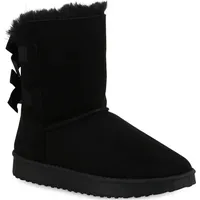 VAN HILL Damen Stiefeletten Schleifen 611502 Schwarz, 37 - 37
