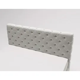 kaiser möbel Chesterfield-Kontinentalbett Luxury Stoff Royal Velvet Silber 120x200 cm - Silber