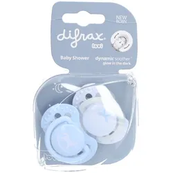 Difrax Fopspeen Dynamische Neugeborenen-Babyshower Blau 0-2m