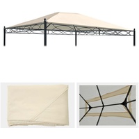 MCW Pavillon-Ersatzdach Calpe-E, 380 x 280 cm, UV-Schutz: UV50+, Witterungsfest und regenbeständig beige