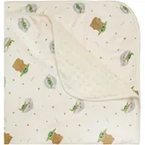 Star Wars Baby Unisex Plush Blanket - Baby Yoda Baby Gifts - Soft Baby Blankets (Off White/Green)