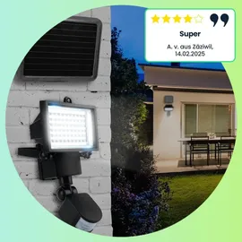 casativo-lighting Solar LED Wand Fluter 12 W 225,0 cm inkl. PIR-Sensor schwarz