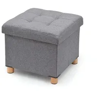 Domo Pack Living Sitzpuff Mit Stauraum 38x38x34 Cm - Grey / Brown - One Size