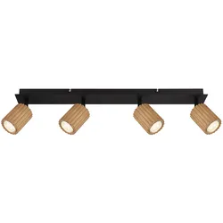 Deckenlampe Deckenleuchte Spotlampe verstellbar Holz Wohnzimmerlampe L 65 cm
