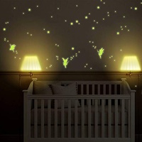 Leuchtsterne Feenstaub Sterne Feen leuchten im Dunkeln selbstklebend fluoreszierend Sticker Kinderzimmer Wall-Art