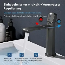 doporro WAO-1190 Waschtischarmatur Grau