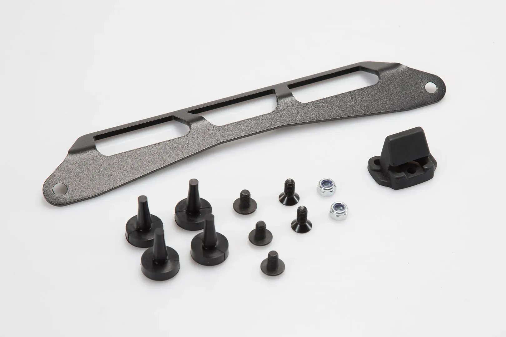 SW-Motech Adapter kit voor ADVENTURE-RACK - Zwart. Voor Givi/Kappa Monolock., zwart-zilver