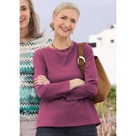 GOLDNER Langarm Melange Jersey-Oberteil Pink 24