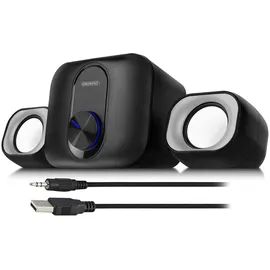 Eminent 2.1 Stereo speaker set for PC and laptop, USB powered, PC Lautsprecher, Schwarz, 1 m, 3 W - Schwarz