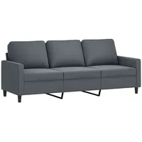 vidaXL 3-Sitzer-Sofa Dunkelgrau 180 cm Samt