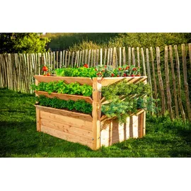 Westmann Premium Holz Hochbeet XXL 124 x 90,5 x 73 cm Natur