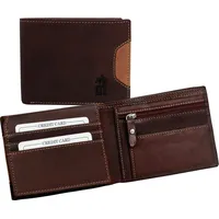 Drachenleder Herren Portemonnaie, Geldbörse, Brieftasche braun OPT001N