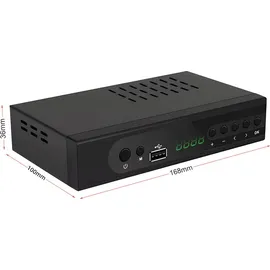 Retoo DVB-T2 Receiver mit HDMI Full HD 1080p, Digital Empfänger mit H.265 HEVC, Kabel-Receiver mit USB, Mediaplayer mit PVR, SCART, Terrestrischer Decoder, Fernbedienung, Schwarz