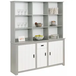 Buffet HOME AFFAIRE "Kampen", grau (weiß, grau), Schränke, Breite 158 cm