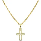 JuwelmaLux Kreuzanhänger Kreuz Anhänger klein Gold 333 poliert Zirkonia JL20-02-1454 JuwelmaLux (1-tlg)