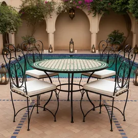 Marrakesch Orient & Mediterran Interior Cordoba Gartenstuhl 2 St. 0 x 0 x 0 cm schwarz
