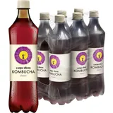 Carpe Diem Kombucha Classic | Erfrischendes, fermentiertes Teegetränk | Vegan und wärmebehandelt | Original Kombucha Geschmack | 6x 750ml PET Flasche