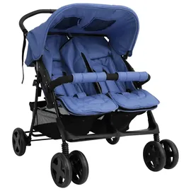 vidaXL Geschwisterwagen marineblau 10344