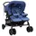 vidaXL Geschwisterwagen marineblau 10344
