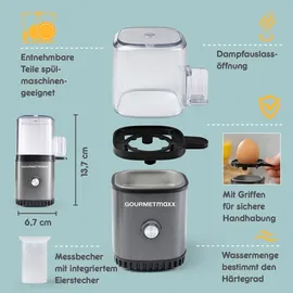GOURMETmaxx Eierkocher 1 Ei + Eipicker Anthrazit