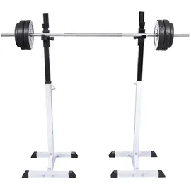 vidaXL Langhantelablage Set Schwarz