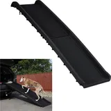 Relaxdays Hunderampe Auto schwarz 40,0 x 156,0 x 14,0 cm
