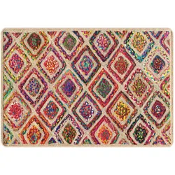 vidaXL Teppich Waschbar Mehrfarbig 160x230 cm Rutschfest