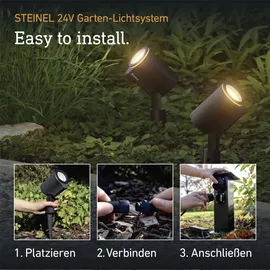 Steinel Gartenstrahler LED wetterfest IP65 inkl. Erdspieß Anthrazit