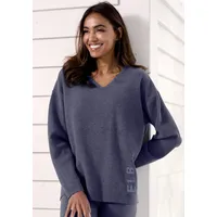 ELBSAND Sweater aus hochwertigen Strick, Gr. 48/50, blau meliert,