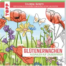 TOPP 28055 Colorful Secrets - Blütenerwachen (Ausmalen auf Zauberpapier)