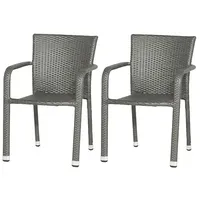 Siena Garden Gardamo Sessel 2er Set 56 x 60 x 83 cm grau