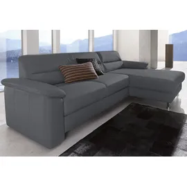 sit&more Eckcouch Kunstleder 3-Sitzer Dunkelgrau