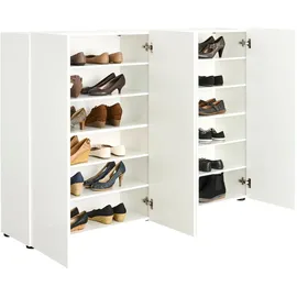 home24 Mister Bianco 160 x 115 x 34 cm weiß / hochglänzend