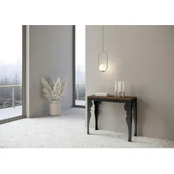 Itamoby Ausziehbare Konsole 90x40/300 cm Paxon Evolution Walnuss Anthrazitrahmen