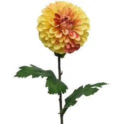 Dahlie - Stielblume - Kunstblume - H: 75cm - gelb
