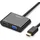 UGREEN Mini Hdmi (stecker) - Vga (buchse) / Hdmi (buchse) + Mini Klinke 3,5mm (buchse) Adapter Schwarz - Ugreen