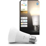 Philips Hue Smart LED A60 Lampe, warmes Weißlicht 2700K, E27 Fassung, 9,5 W, 1100 Lumen, dimmbar, kompatibel mit Alexa, Google Assistant und Apple Home, 1er Pack