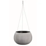 Botle Hängender Blumentopf Betonimitation mit Wellendesign Innentopf 24x16cm Beton