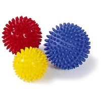 Sissel Massagehilfe Spiky Ball, 2-er Set, gelb, 8 cm